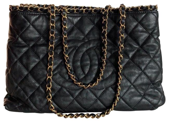 Chanel Timeless Chain Me Black Calfskin Leather Tote