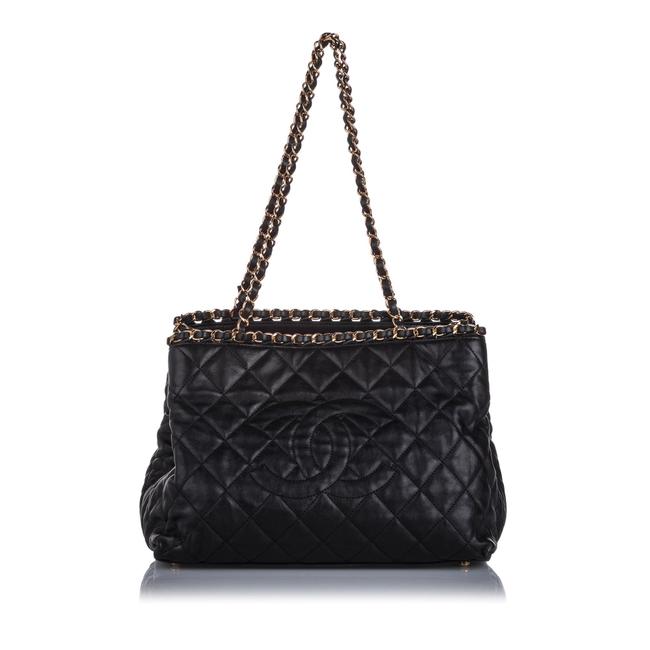 Chanel Chain Me Black Leather Tote