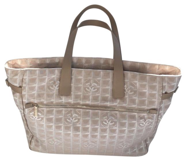 Chanel Bag Champagne Quilted Logo Tote