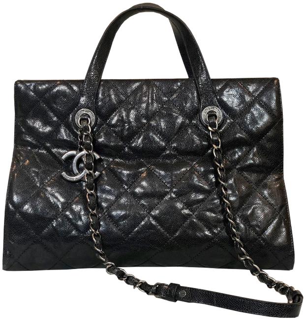 Chanel Chic Shopping Black Leather Tote