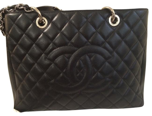 Chanel Classic Black Leather Tote