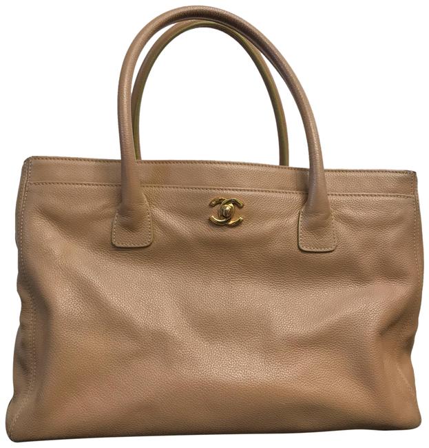 Chanel Classic Executive Beige Leather Tote