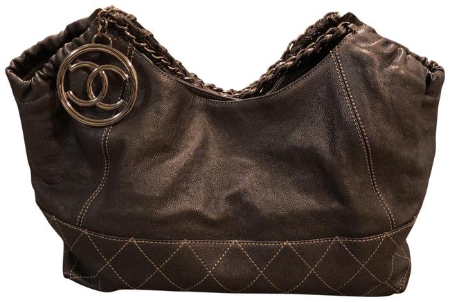 Chanel Coco Cabas Bronze Leather Tote