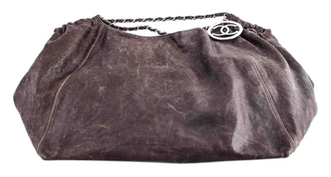 Chanel Coco Cabas Large Brown Leather Tote