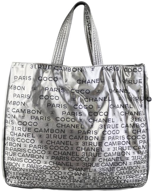 Chanel Coco Rue Metallic Silver Tote