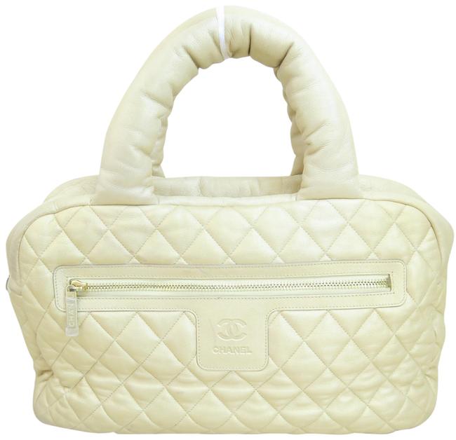 Chanel Cocoon Bowler Gold Calfskin Tote