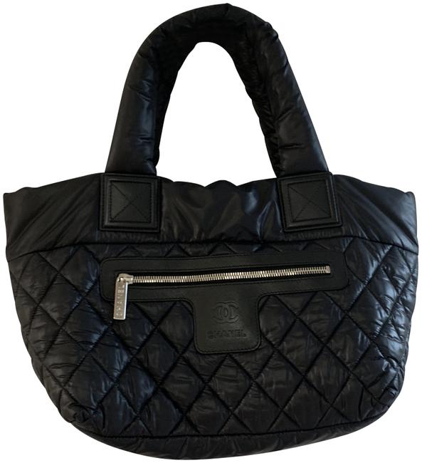 Chanel Cocoon Coco BlackBurgundy Nylon Tote