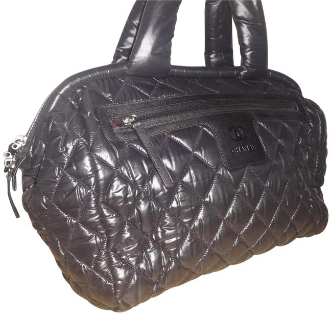 Chanel Cocoon Coco Frame Black Nylon Tote