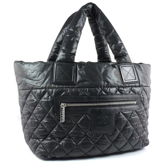 Chanel Cocoon Coco Pm Ladies Black Nylon Tote