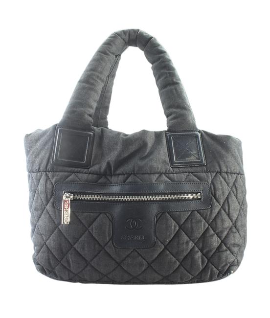 Chanel Cocoon Coco Reverse 159507 Grey Canvas Tote