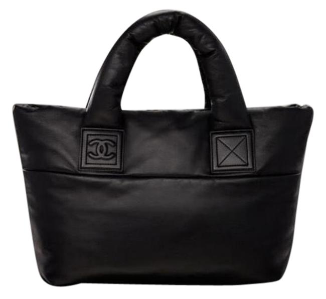 Chanel Reversible Bag Cocoon BlackRed Leather Tote