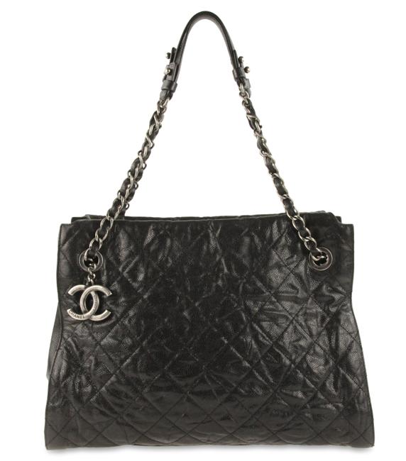Chanel Crave Quilted Black Leather Tote