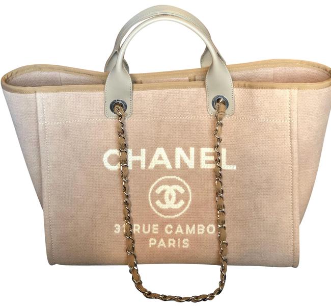 Chanel Deauville Beige Canvas Tote