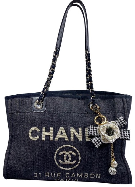 Chanel Deauville Blue Canvas Tote