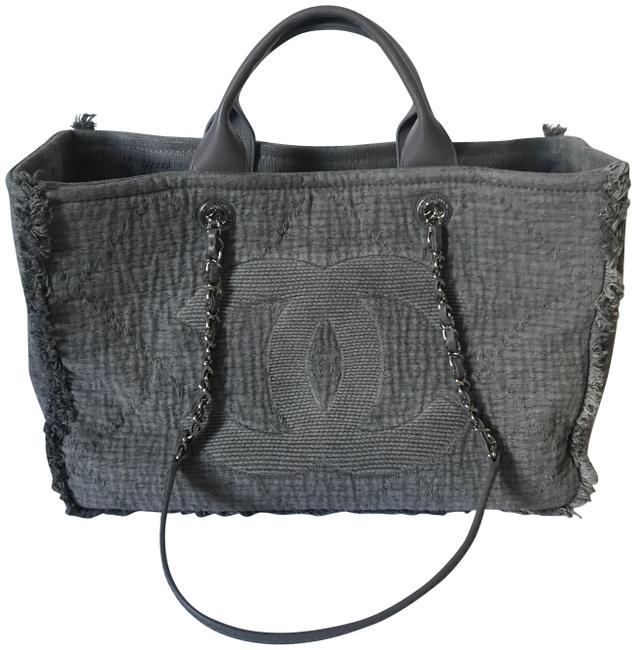 Chanel Deauville Double Face Grey Tote