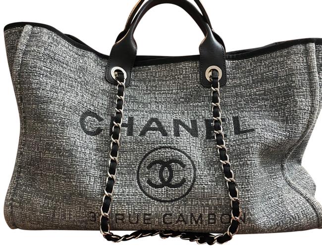 Chanel Deauville Large Black Tote