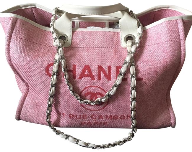 Chanel Deauville Large Pink Tote