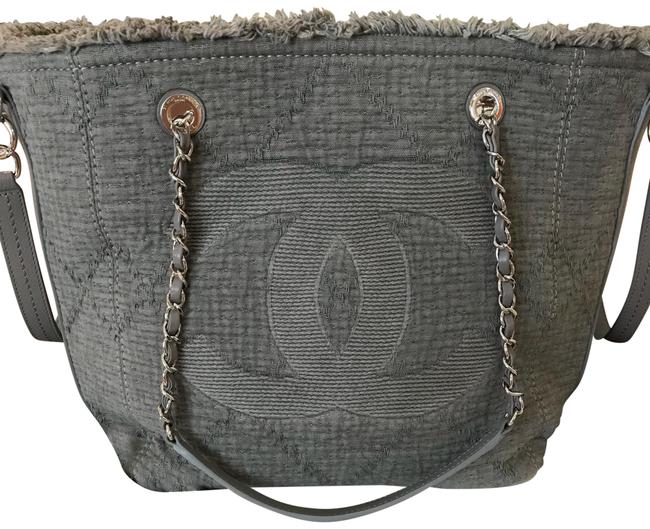 Chanel Double Faced Gray Tote