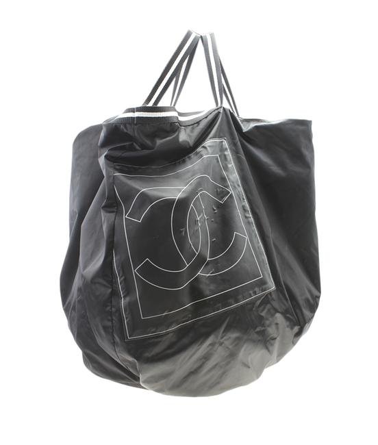 Chanel Duffle Bag Cc Logo Sport Large 178814 Black Nylon Tote