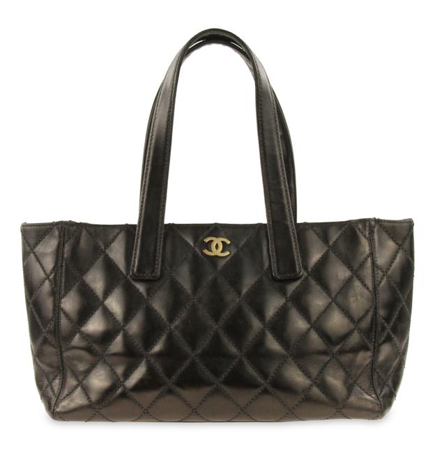 Chanel Surpice East west Black Leather Tote