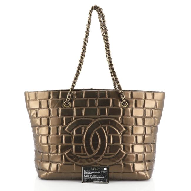 Chanel Frozen Quilted Vinyl Large Tote