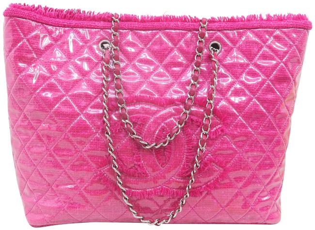 Chanel Funny Hotpink Tweed Tote