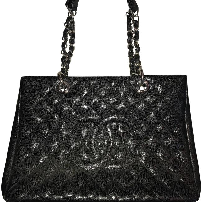 Chanel Grand Shopper Black Caviar Leather Tote
