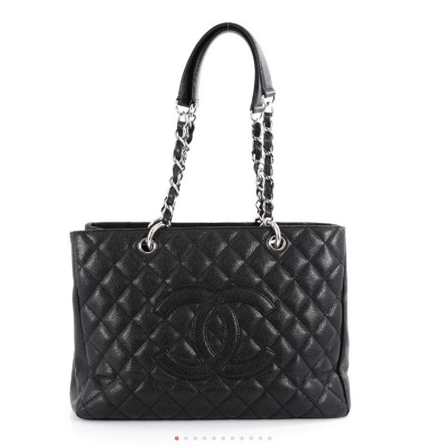 Chanel Grand Shopper Caviar Black Leather Tote