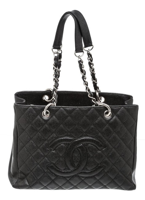 Chanel Grand Shopper Gst Black Caviar Leather Tote