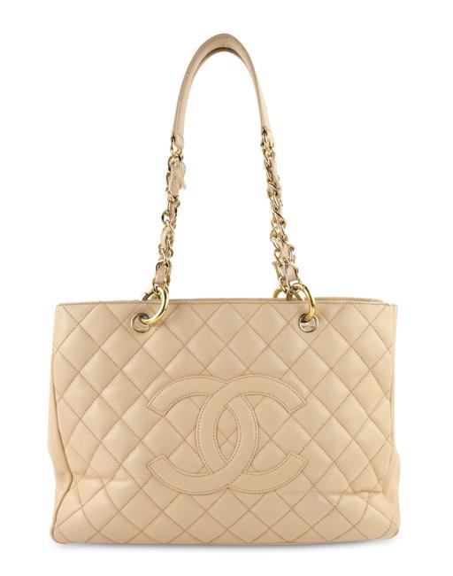 Chanel Grand Shopping Beige Leather Tote