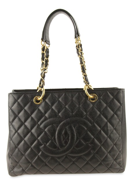 Chanel Grand Shopping Caviar Black Leather Tote