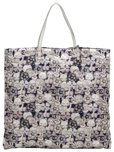 Chanel Bag Graphic Printed Navy Tote