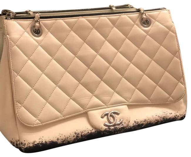 Chanel Handbag Black &amp; White Leather Tote