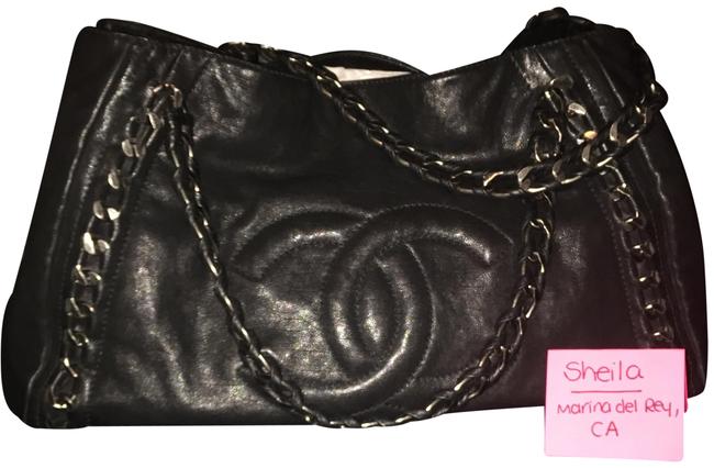 Chanel Hobo Modern Chain Luxe Ligne Large Chain Black Tote