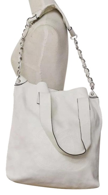 Chanel Ivory Leather Tote