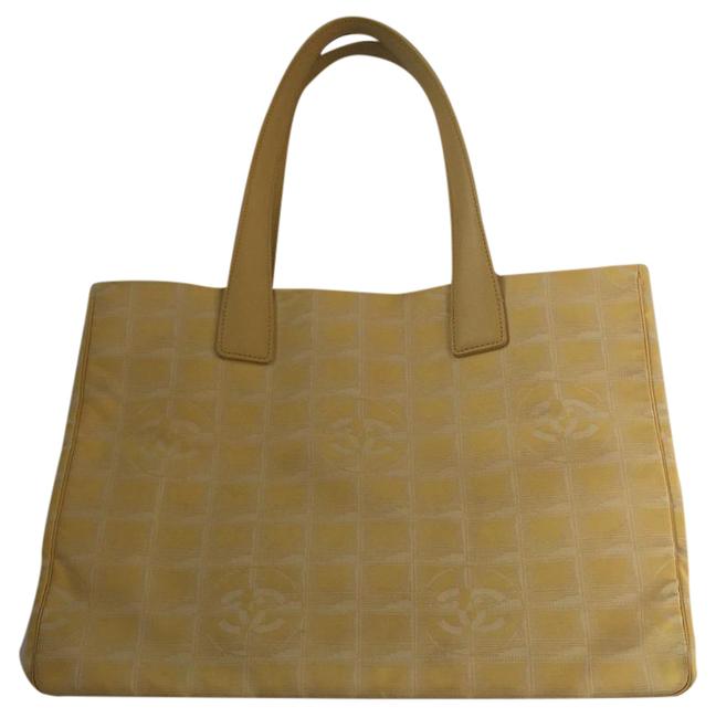 Chanel Jacquard Yellow Tote