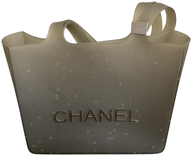 Chanel Jelly Grey Pvc Tote