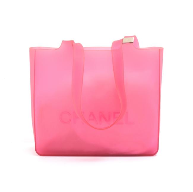 Chanel Bag Jelly Shoulder Pink Rubber Tote