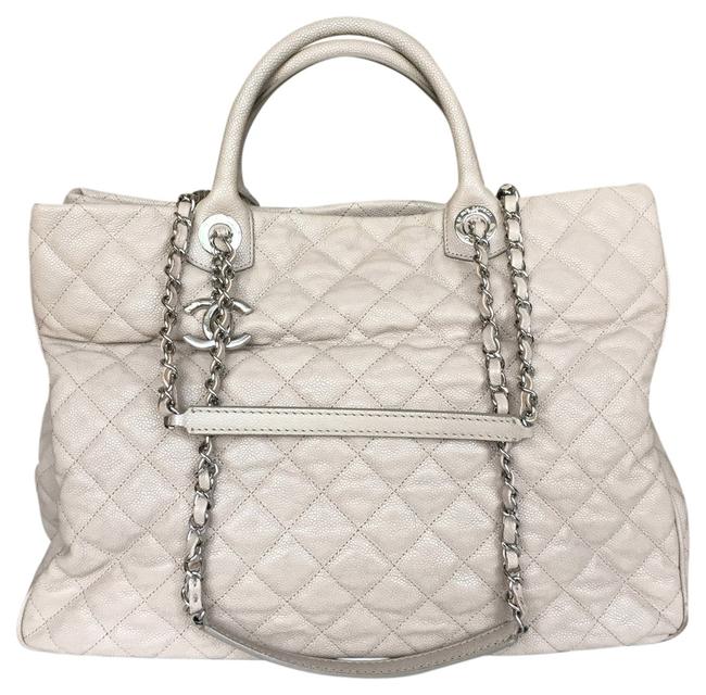 Chanel Jumbo Caviar Leather Beige Tote