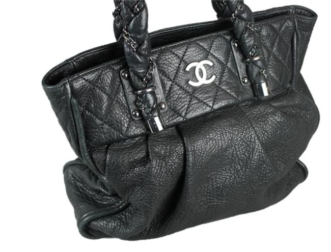 Chanel Bag Lady Braid Black Leather Tote