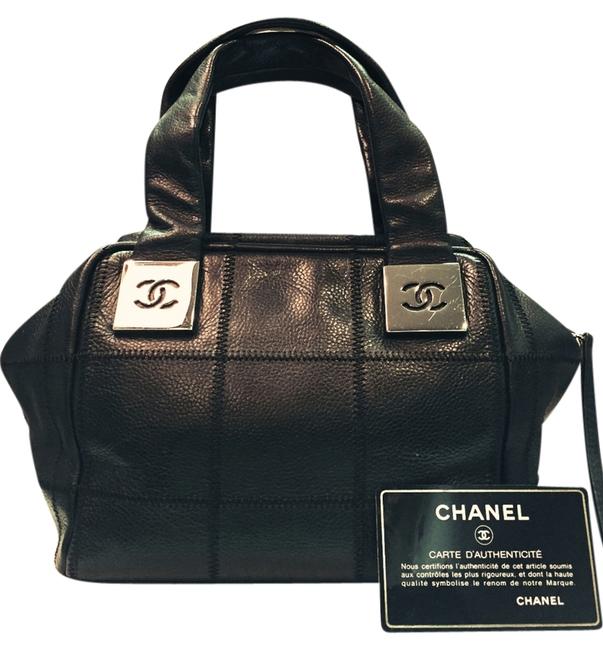 Chanel Bag Lambskin Black Leather Tote