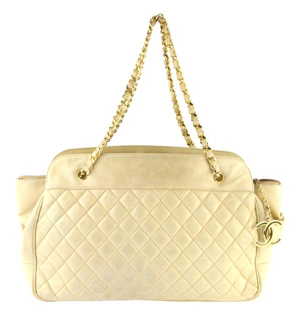 Chanel Large Beige Leather Tote