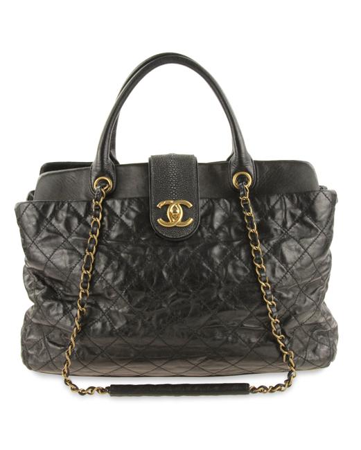 Chanel Large Bindi Black Leather Tote