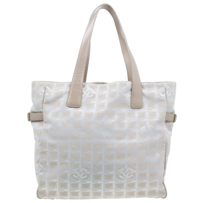 Chanel Bag Large Travel Ligne Beige Nylon Tote