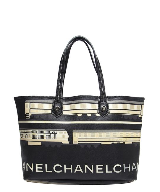 Chanel Le Train 865627 Black Canvas Tote