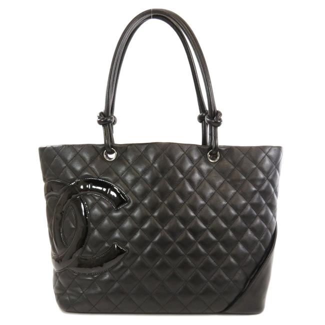 Chanel Leather Ladies Black Cambon Ligne Tote