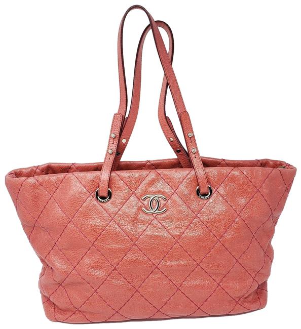 Chanel Bag Leather Pink Tote