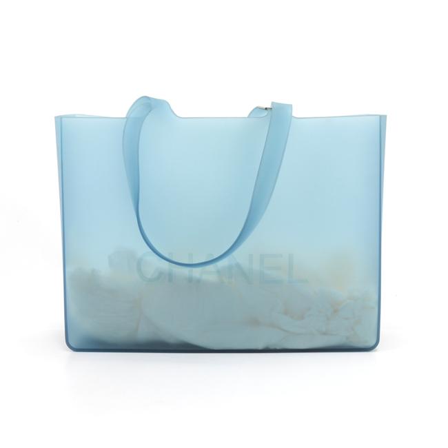 Chanel Bag Jelly Light Large Shoulder Blue Rubber Tote