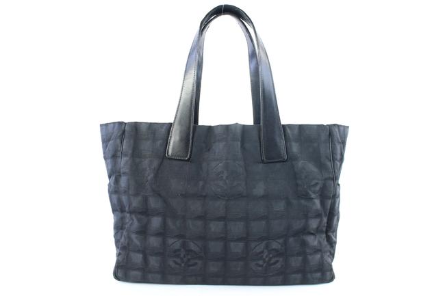 Chanel Line Travel 11cz0629 Black Canvas Tote