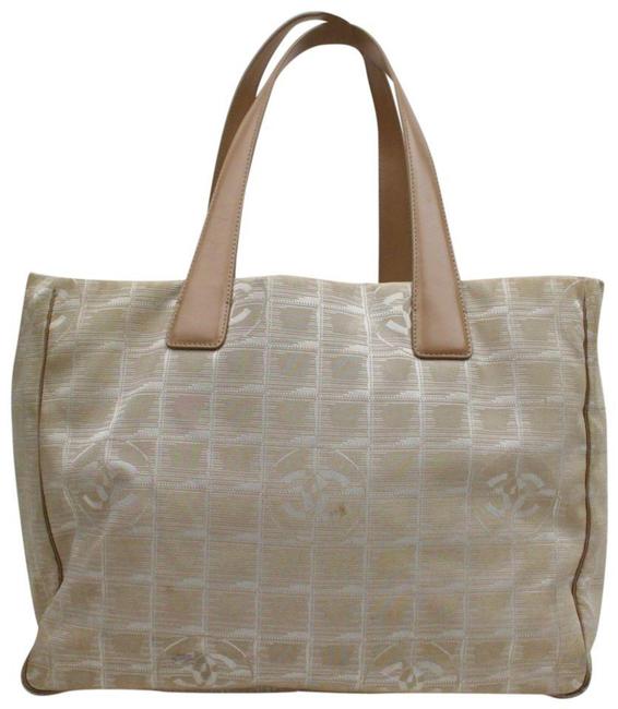 Chanel Line Travel 868062 Beige Canvas Tote